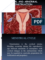 Normal and Abnormal Menstruation