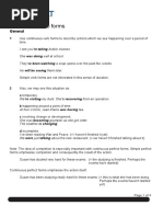 Continuous Verb Forms Advanced Grammar Reference