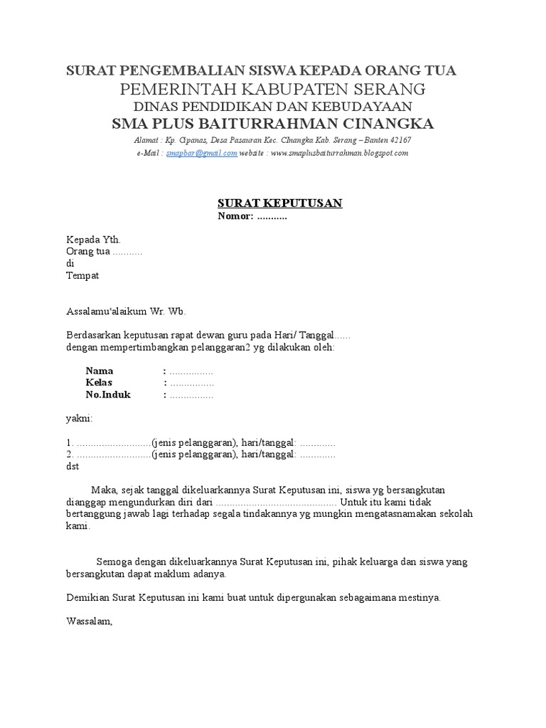 Contoh Surat Kuasa Orang Tua Kepada Wali - Simak Gambar 