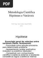 Hipotese e Variavel