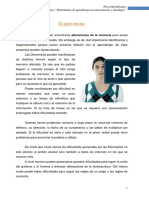 Dificultades de aprendizaje: Reconocimiento y abordaje de las Dismnesias