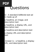 Download Session 10 - Google Adwords Fundamentals Sample Questions by Prateek Chitambare SN341147059 doc pdf