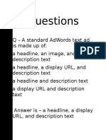 Session 10 - Google Adwords Fundamentals Sample Questions