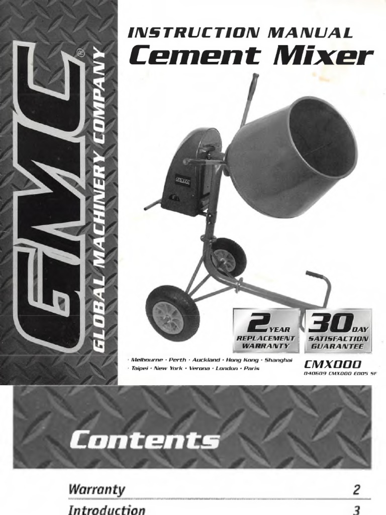 GMC Cement Mixer.pdf | Belt (Mechanical) | Manufactured Goods