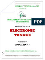 Electroni Tongue Seminar Report