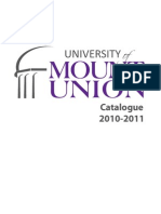 University of Mount Union Catalogue 2010-2011