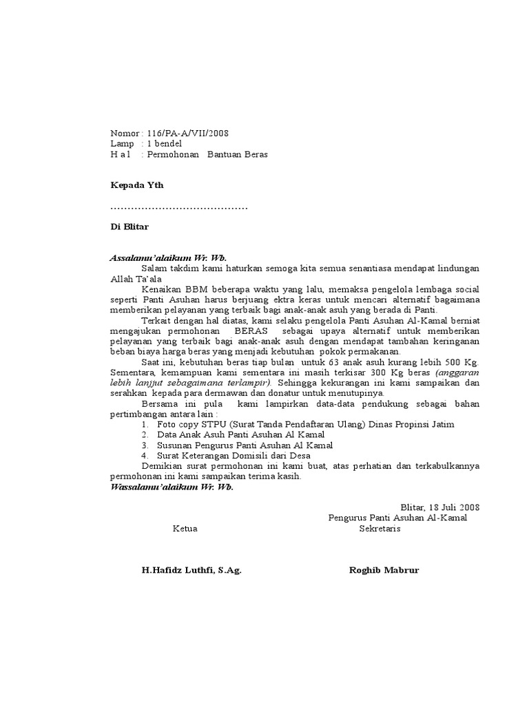 Permohonan Beras Pdf