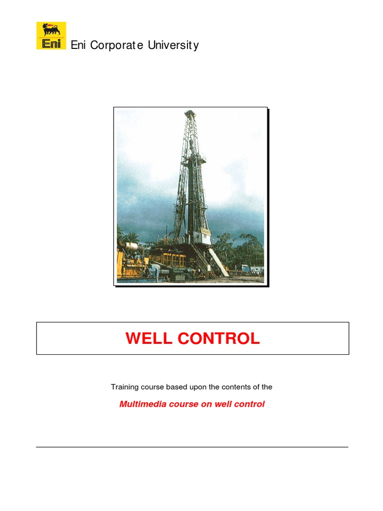 Well Control Eni Manual | PDF | Pressure | Casing (Borehole)