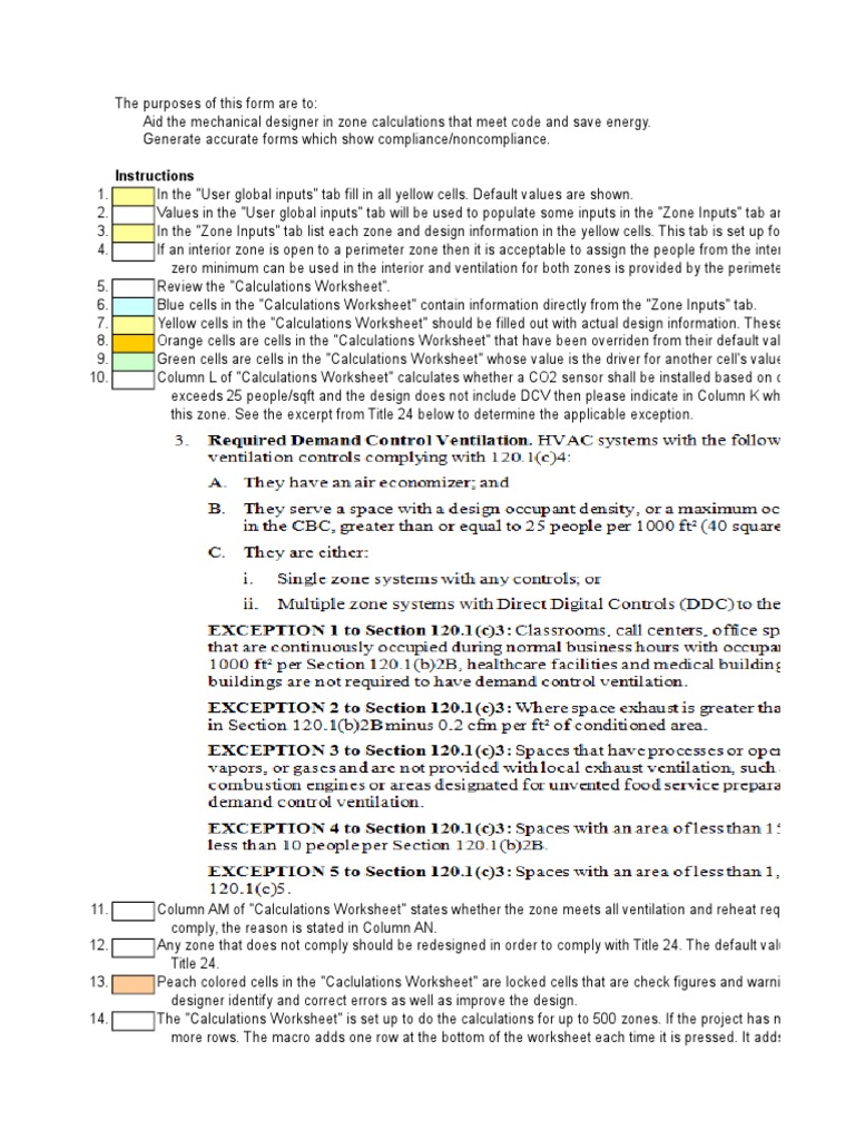ventilation_worksheet.xls | Ventilation (Architecture) | Hvac