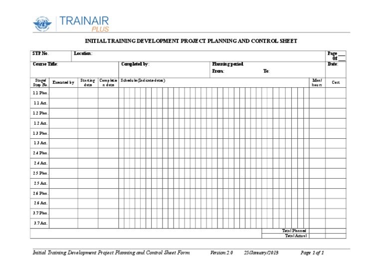 Form-8-Training Development Project Planning | PDF