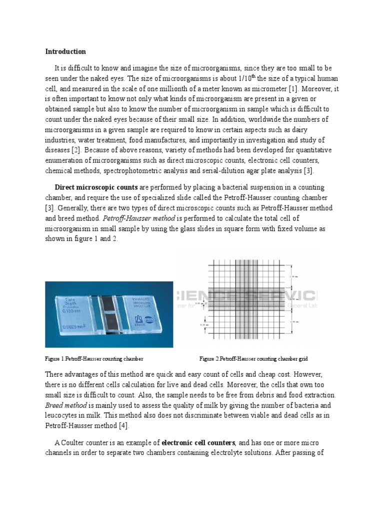Lab Report. Serial Dilution Colony Forming Unit Laboratories
