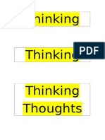 Thinking Thoughts Text