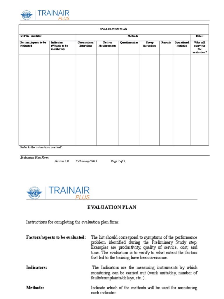 Comprehensive Evaluation Plan Guide | PDF