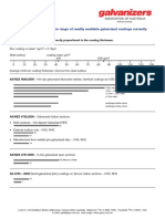 Galvanising thickness guide