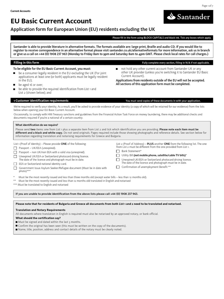 PAD EU Application Form DoEc331 PDF Identity Document Debits And Credits