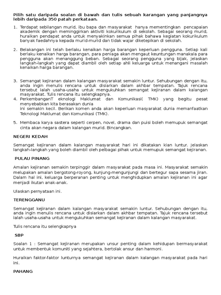 Semangat Kejiranan Karangan Pdf