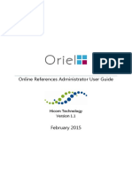 Oriel UserGuide 03 References Administrator Pathway V1.1