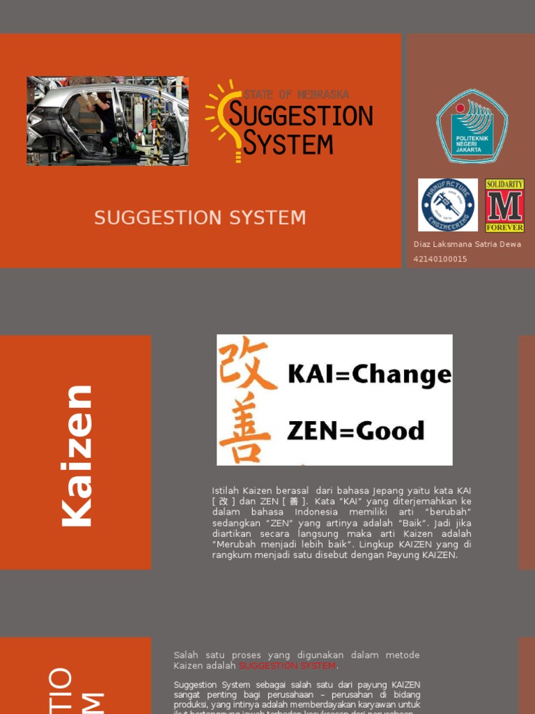 Sistem Saran dalam Metode Kaizen | PDF