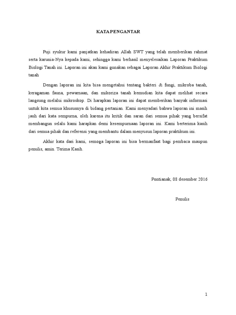 Laporan Praktikum Biologi Tanah