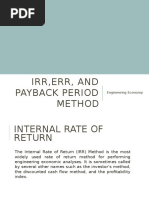 IRR, ERR and Payback - pptx-1470084967