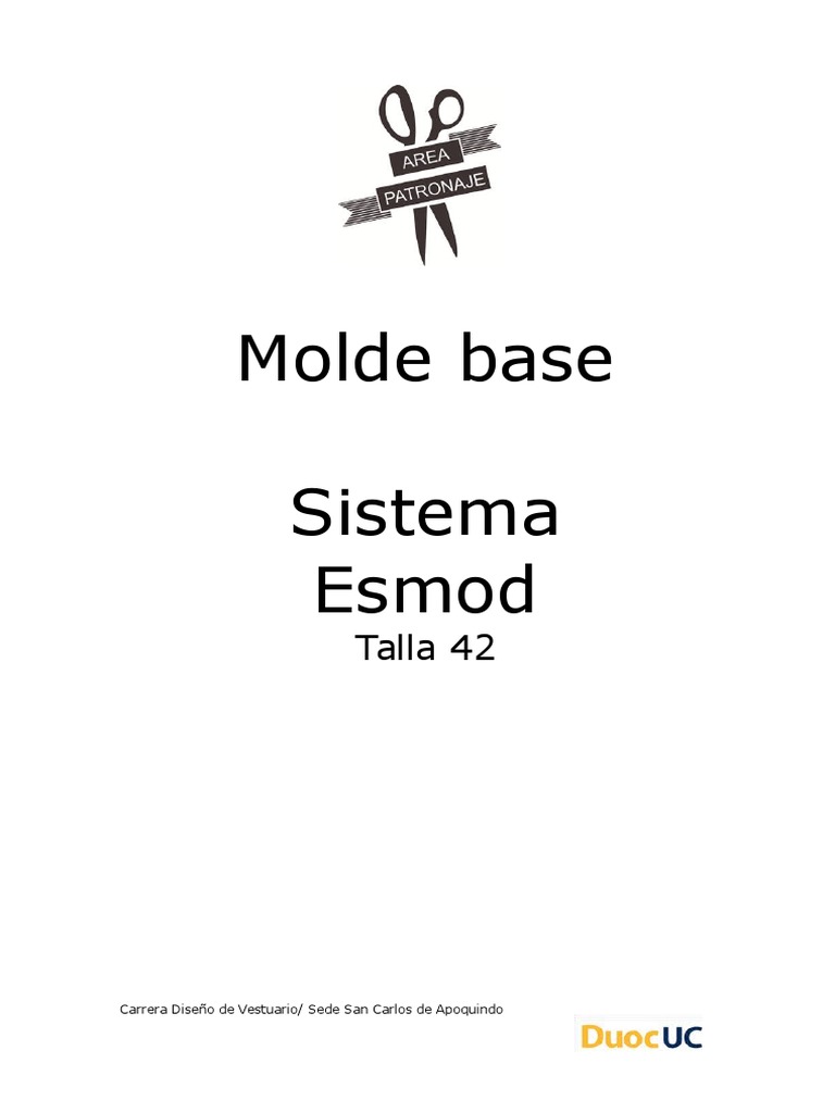 Molde Base ESMOD | PDF | Deportes | Ocio
