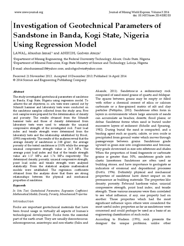 Investigation of Geotechnical Parameters PDF | PDF | Strength Of ...