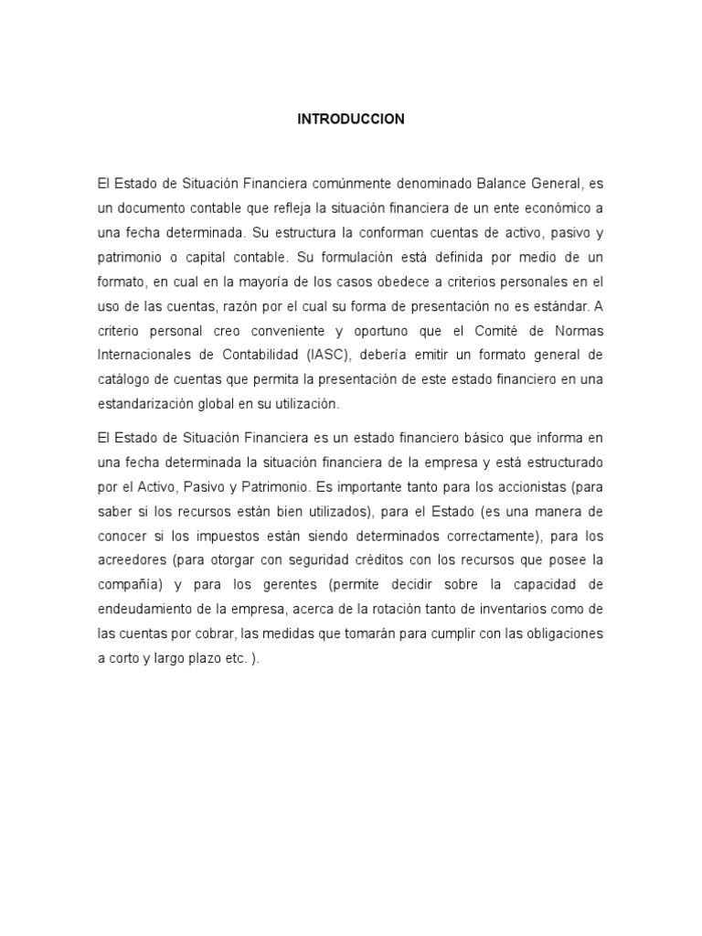 Estado de Situacion Financiera Final | PDF | Contabilidad | Bancos