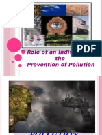 Role of An Individual in The Prevention of Pollution