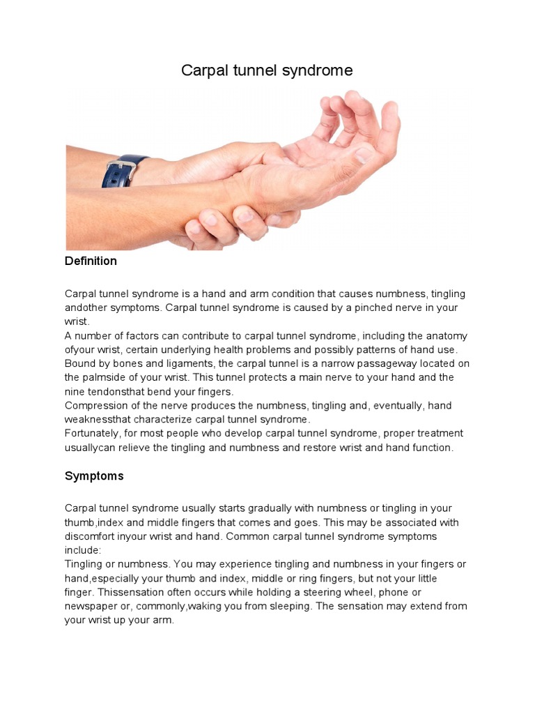 Carpal Tunnel Syndrome | PDF | Carpal Tunnel Syndrome | Hand