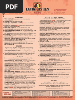 Rojo Latin Menu