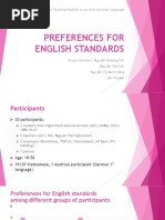 Preferences For English Standards: Issues in Teaching English As An International Language