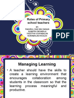 Teachers Role As Managing Learning