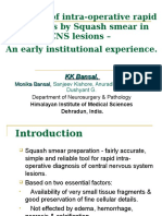 Accuracy of intra-operative rapid diagnosis by Squash smear in CNS lesions