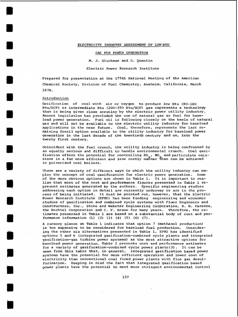 Low Btu Gas PDF Oxygen Kilowatt Hour