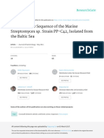 Draft Genome Sequence of The Marine Streptomyces S