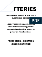 Batteries: Reduction - Oxidation (Redox) Reaction