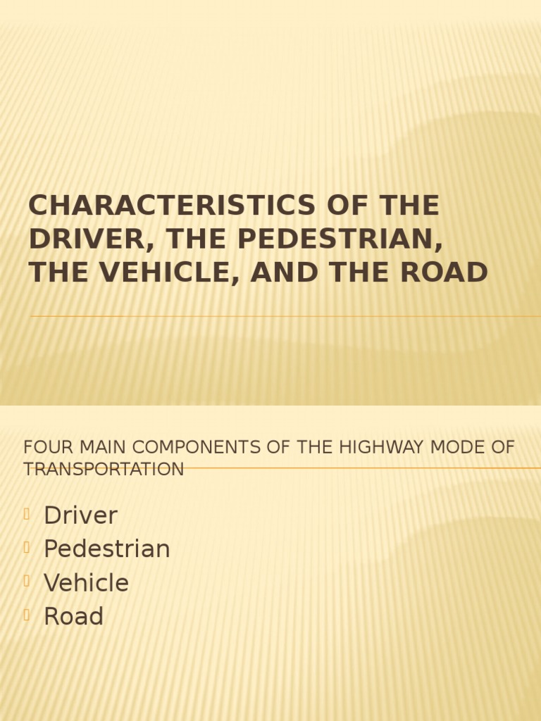 Driver Characteristics and Safety Factors | PDF | Computers ...