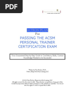 Action Plan For Acsm CPT Exam