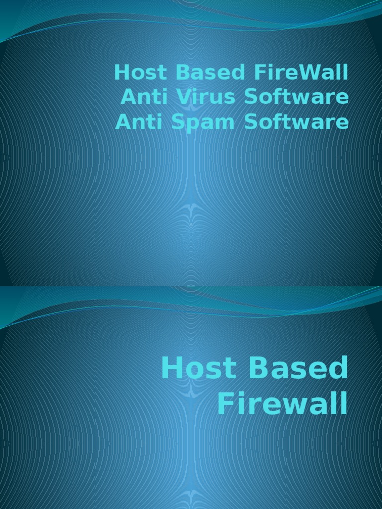 HostBased Firewalls A Comprehensive Guide to Implementing and