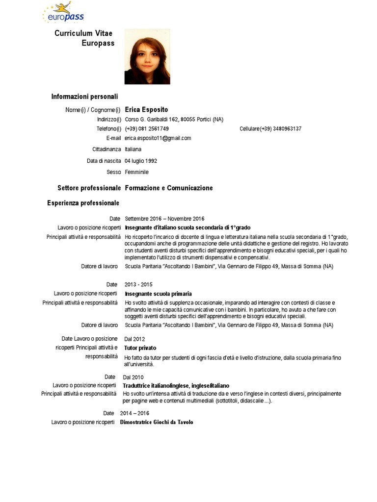 CV Aggiornato