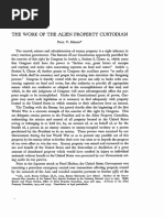 The Work of the Alien Property Custodian