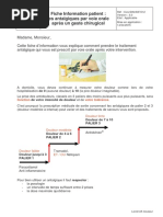 Fiche Info Antalgiques Par Voie Orale Apres Geste Chirugical