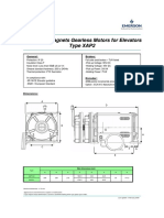 Permanent Magnets Gearless Motors for Elevators Dimensions and Specifications