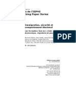 IEPHI Working Paper Series - Volume 'Immigration, Sécurité Et Comportement Électoral'