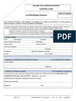 Application For Registration As NON-Belgian Examiner: Belgian Civil Aviation Authority European Union