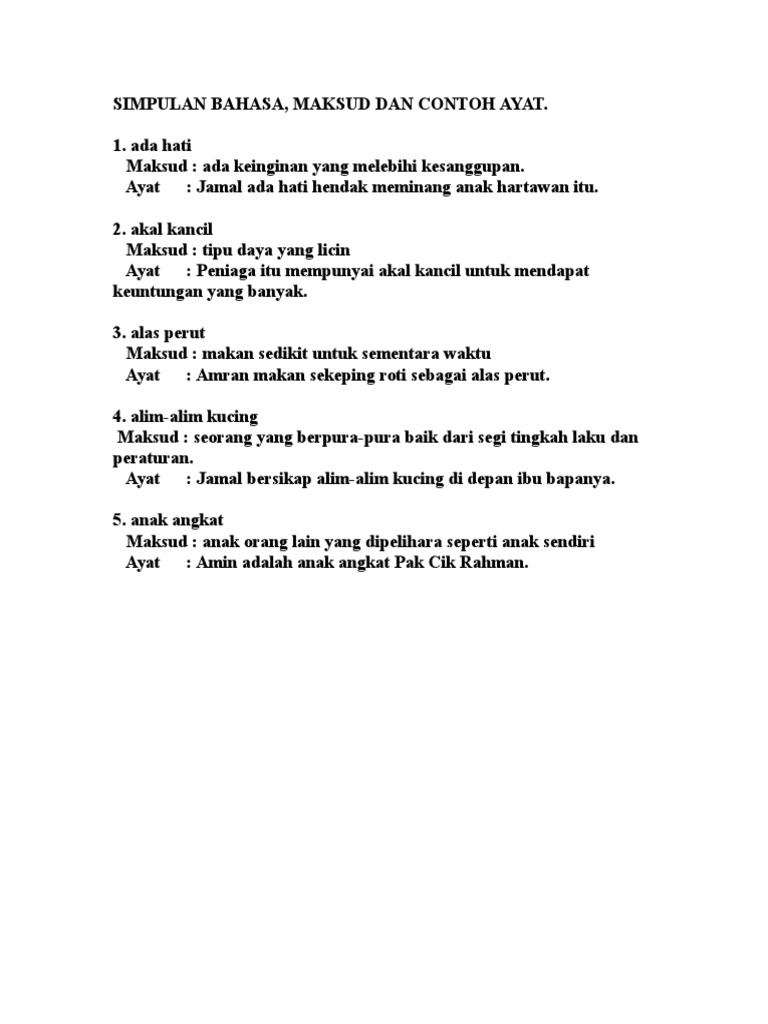 Simpulan Bahasa Pdf