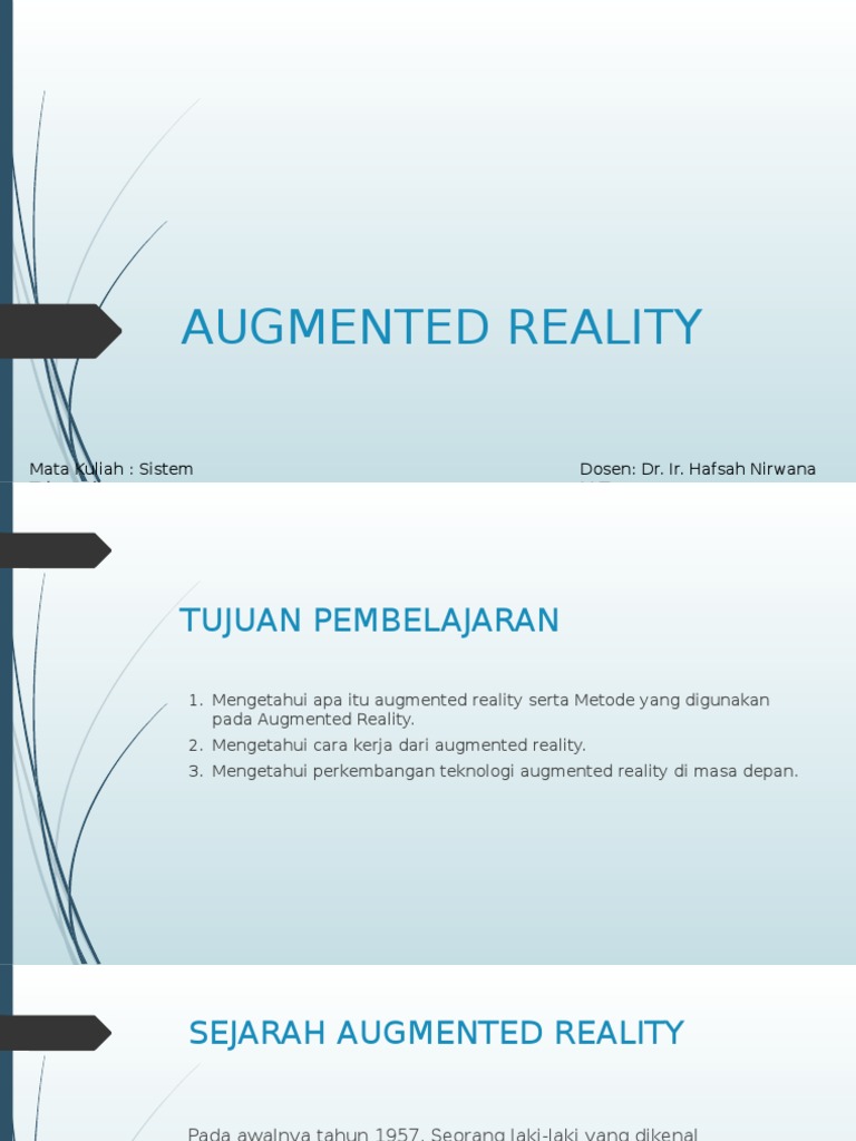 Memahami Augmented Reality dan Metodenya | PDF | Teknologi & Rekayasa