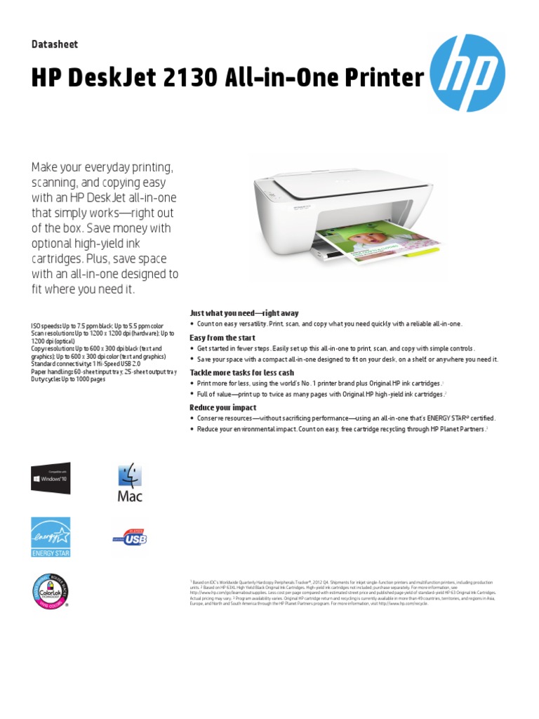 hp deskjet 2130 scan button