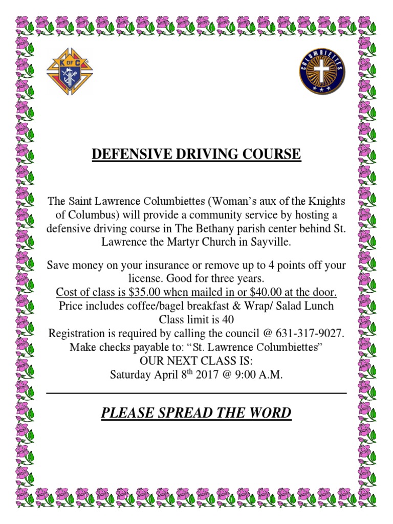 Defensive Driving Course PDF Business