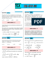 Questões de matemática sobre estatística e funções